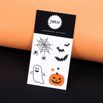 萬聖節 刺青紋身貼紙 / 南瓜 幽靈 蜘蛛 蝙蝠