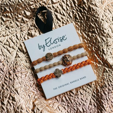 英國 ByEloise London 千鳥織波浪髮圈  日落草原組