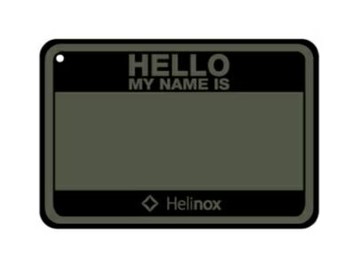 ├登山樂┤韓國 Helinox Hello My Name is Patch 魔鬼氈名牌 黑/灰綠 # HX-91498