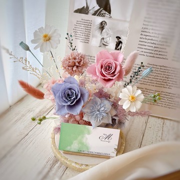 花影微聲 永生花名片座