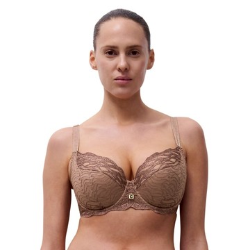 【Chantelle】Vibe_三片裁網紗無襯內衣_D-F(19VM0_C08肉桂焦糖)