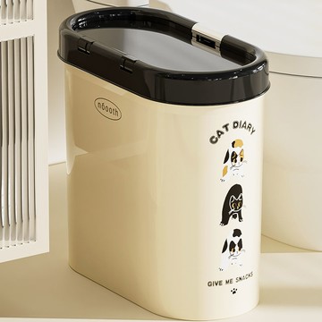 諾室衛生間垃圾桶窄縫帶蓋廁所夾縫按壓三花貓浴室大容量廁紙簍筒