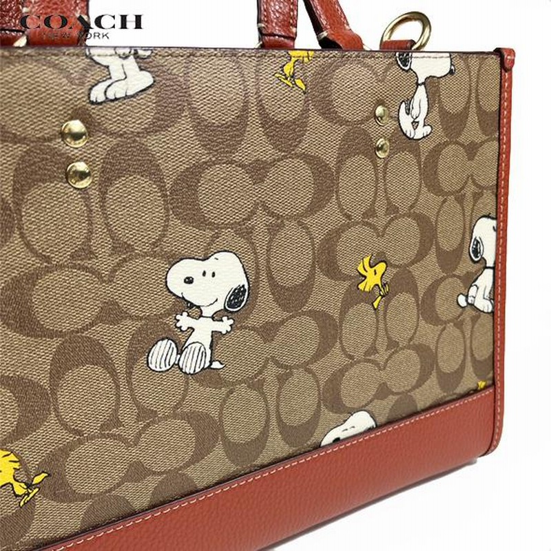 COACH X PEANUTS コーチ スヌーピー コラボ ショルダー トート バッグ 