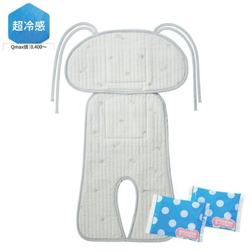 akachan honpo - 嬰兒推車用涼感墊-星月-灰色