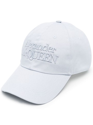 Alexander McQueen - embroidered-logo baseball cap - men - Cotton - S - Blue