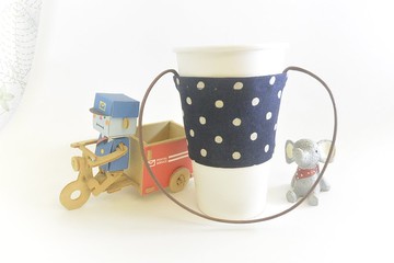 環保布杯套- 黑水玉