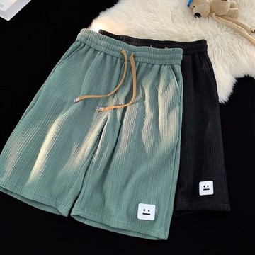 冰絲短褲男夏季薄款五分褲棉麻休閑運動亞麻褲美式籃球褲男士褲子