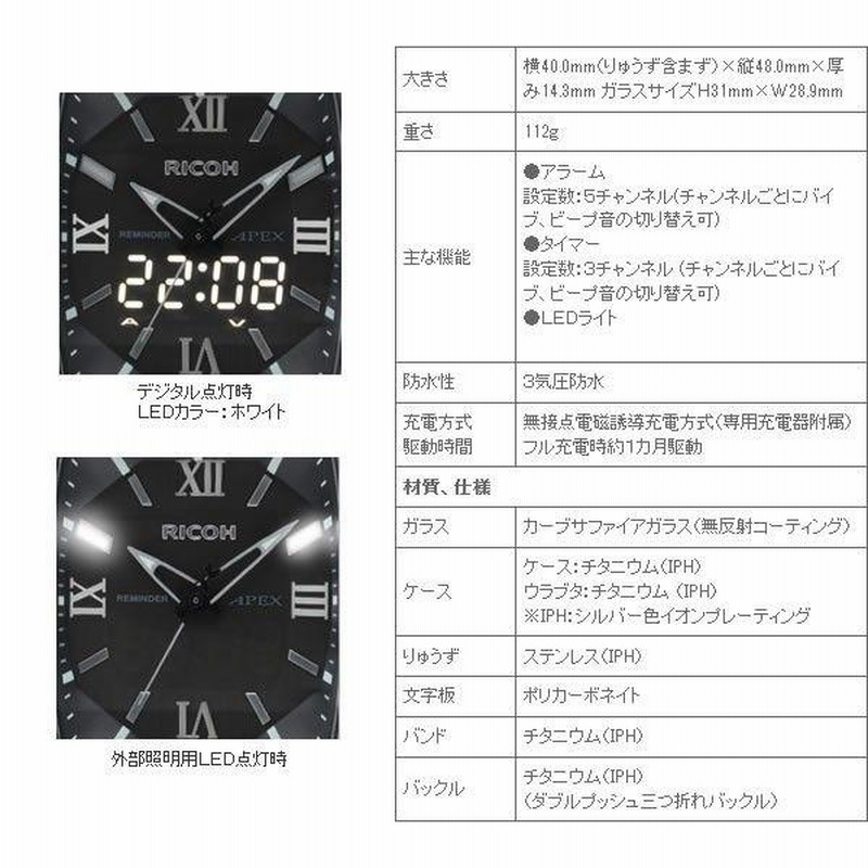 RICOH リコーエレメックス　APEX REMINDER 660103 腕時計 ヨドバシ.com - リコーエレメックス RICOH ELEMEX APEX REMINDER