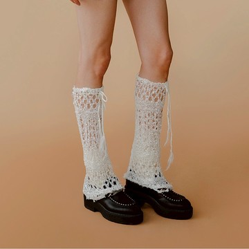 疏針毛線手織襪套