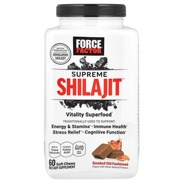 Force Factor, Supreme Shilajit™，老式薰制，60 片軟咀嚼片