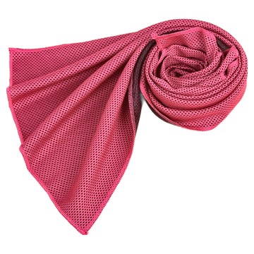 魔幻冷感運動冰涼巾 30x100cm 100%雙層冷感棉材質 黑灰色/綠色/藍色  枚紅色  1條