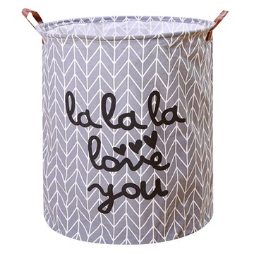 折疊帆布洗衣籃 Set 2 大容量好收納防水防潮  33 x 42cm  灰色  1組