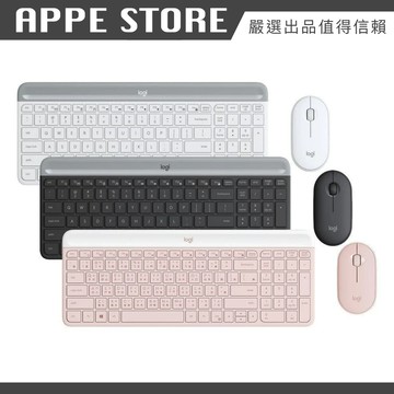 Logitech 羅技【 MK470 超薄 無線鍵鼠組 】石墨灰/珍珠白/玫瑰粉