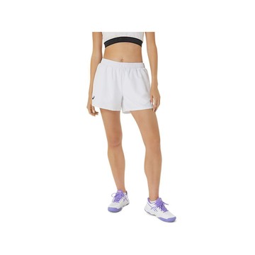 【曼森體育】ASICS 亞瑟士 網球短褲 女款 海外版 網球下著 內有襯褲 白