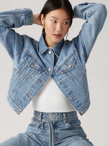 女款 90S TYPE III 復古寬袖三代短版丹寧牛仔外套 熱賣單品