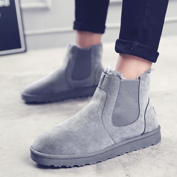 雪地靴男冬季保暖加絨男士面包棉鞋韓版百搭馬丁短靴加厚東北棉靴
