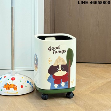 免運 開立發票 垃圾桶 卡通小狗垃圾桶家用客廳大容量可移動垃圾桶