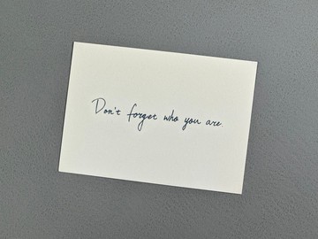 手工絹印明信片 - 不要忘記你的身分