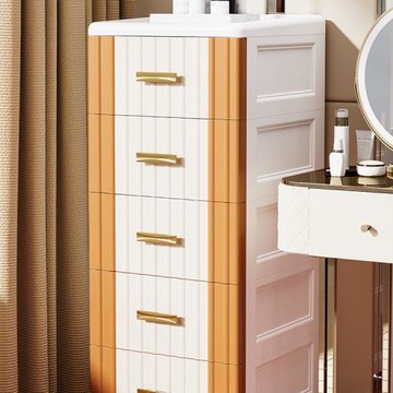 夾縫抽屜式收納柜儲物柜廚房縫隙置物架家用臥室床頭柜客廳五jω