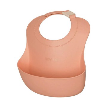 韓國MOYUUM 白金矽膠寬口立體圍兜 ( 8809926450973蜜桃橘) 590元