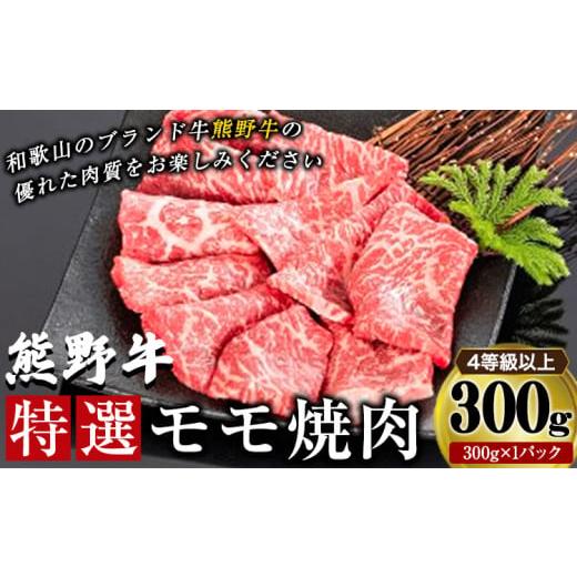 ふるさと納税 和歌山県 岩出市 「熊野牛」特選モモ焼肉300g 4等級以上 株式会社松源《30日以内に順次出荷(土日祝除く)》和歌山県 岩出市