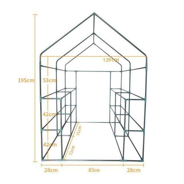 アウトドア ガーデニング PE素材 温室 ビニールハウス フラワースタンド ガーデンハウスカバー 3段 花園 鉢植え 家庭用 農用