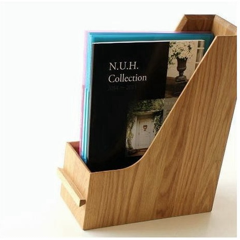 ファイルボックス おしゃれ 木製 無垢材 ファイルラック タテ型 縦型 ファイル収納 卓上 机上 書類整理 ナチュラルウッドのファイルスタンド オーク 通販 Lineポイント最大get Lineショッピング