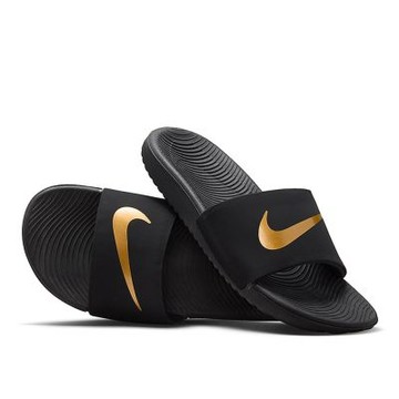 NIKE 拖鞋 大童 中童 童鞋 兒童 運動 KAWA SLIDE GS/PS 黑金 819352-003(3A5142)