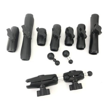 1英寸球頭轉換桿25轉17mm15mm球頭連桿兼容RAM吸盤改裝車載無線充