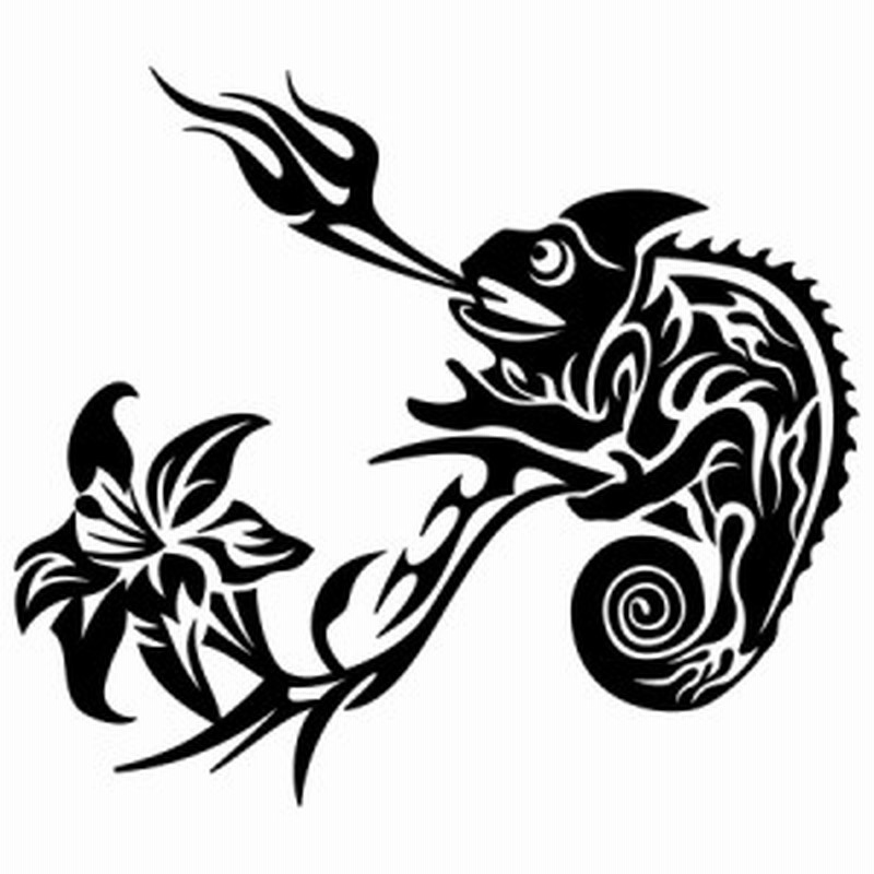 車 バイク かっこいい ステッカー カメレオン トライバル 19 左向き カッティングステッカー 全12色 バイク おしゃれ ヘルメット ユニー 通販 Lineポイント最大1 0 Get Lineショッピング