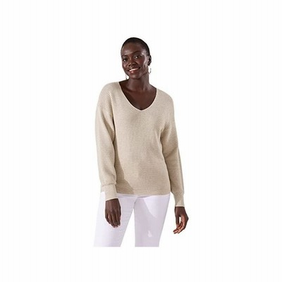 トミー バハマ Tommy Bahama Bonita Sequin Ottoman V-Neck レディース Sweaters Camel Heat
