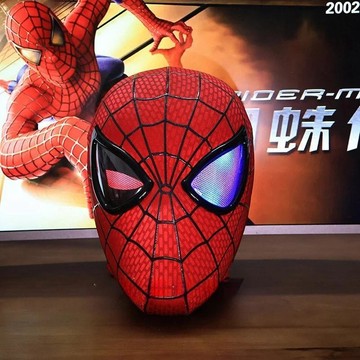 蜘蛛人頭套🤟 可動眼睛帽子 🕸麵罩可眨眼 兒童玩具 正版面具 🕷搞怪電動頭盔 蜘蛛俠