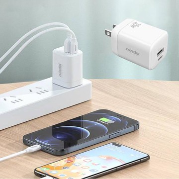 NISDA GaN 35W氮化镓PD超快速充電電源供電器(1C+1A孔) DQ-350  兩色可選