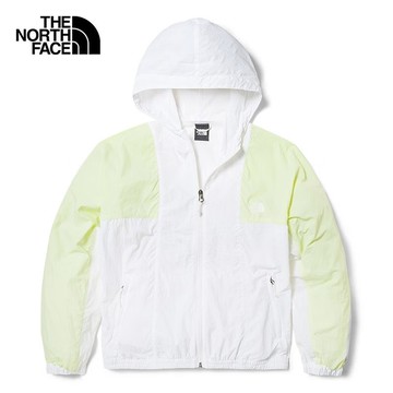 The North Face 北面 女裝 連帽風衣外套 防風 防曬 可收納 撞色 白【運動世界】NF0A5JXIIUE