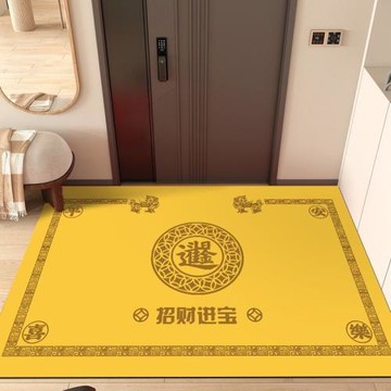 招財進寶入戶門地墊軟硅藻泥玄關換鞋區地毯耐臟耐磨吸水防滑腳墊
