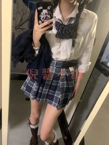 百褶裙女 jk校供感制服格裙 短裙日常半身裙  格子裙學院風【倪醬小鋪】