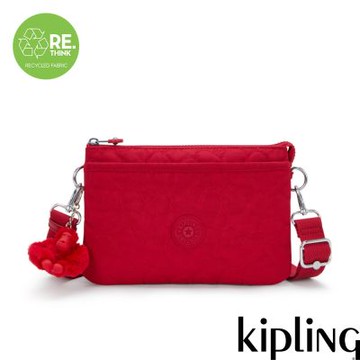 『千層包』Kipling 甜心紅單肩隨身斜背包-RIRI