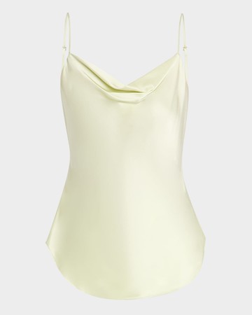 Marta Cowl-Neck Silk Camisole