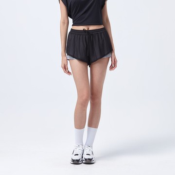 ULTRACOOL- 涼感層次運動短褲-淺灰