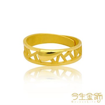 【今生金飾】心心相印 男戒(純黃金戒指)