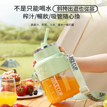 【佳和】榨汁機 便攜式吸管果汁杯 大容量噸噸杯 吸管杯二合一 隨行果汁杯 家用/辦公/健身 一鍵清洗