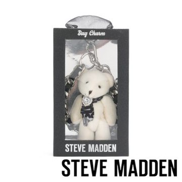 STEVE MADDEN-毛絨泰迪鍊條吊飾 BBEAR-G-銀色