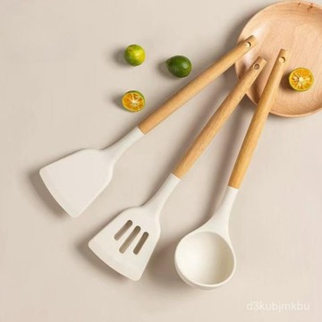 ⚡在臺出⚡【4673人好評】炒菜煎剷套裝全套鍋剷硅膠剷子學生硅膠剷耐高溫不粘鍋煎剷食品級 8AUS