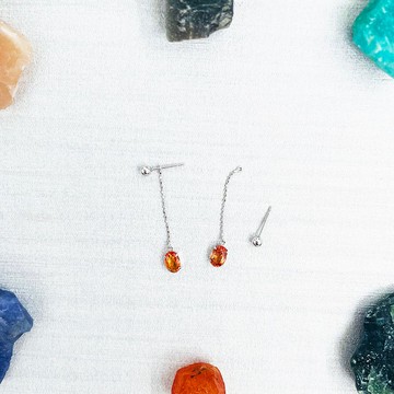 能量釋放系列 香檳色藍寶石 白18K金耳環 3戴式 輕珠寶飾品