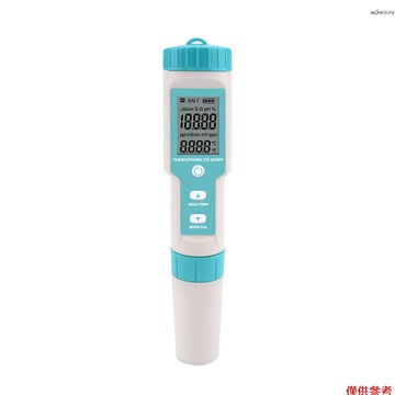 C-600鹽度/PH/TDS/EC/ORP海水測試精度電子比重計防水不帶背光 不配電池