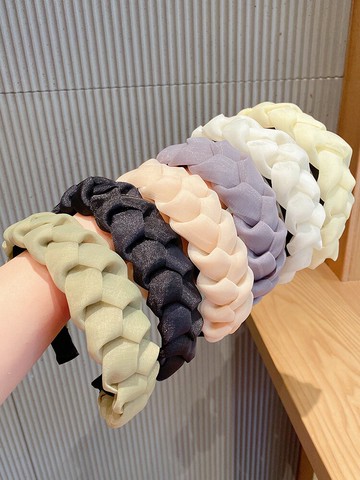 網紅網紗發箍女夏季百搭外出超仙發帶洗臉寬邊頭箍寬邊壓發卡頭飾