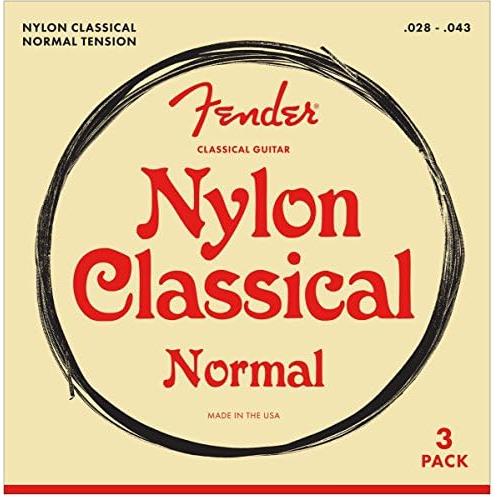 フェンダークラシックギター弦 Nylon Acoustic Strings, 130 Clear Silver, Ball End, 028-.043