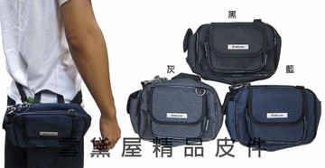 ~雪黛屋~KAWASAKI腰包三用多功能台灣製造品質保證大容量多袋口多層高單數防水尼龍布KA208