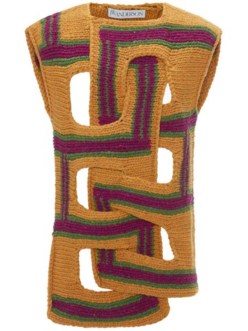 JW Anderson - layered striped wool vest - men - Merino - M - Yellow