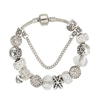 串珠手鍊 手環-精緻閃耀鑲鑽水晶飾品時尚生日情人節禮物女配件73kc99【獨家進口】【米蘭精品】